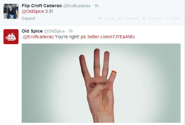 old spice - Flip Croft Caderao 1h Spice 3.5! Expand Rey Rene Favorite More Old Spice Spice 1h You're right! pic.twitter.comn7JYE4NEC