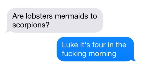 communication - Are lobsters mermaids to scorpions? Luke it's four in the fucking morning