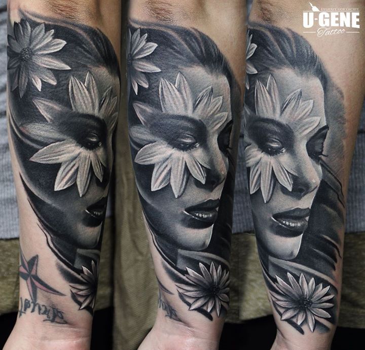 u gene tattoo woman portrait - UGene Tattoo
