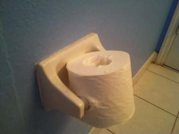 toilet paper holder meme