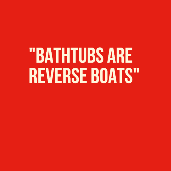drum school - "Bathtubs Are Reverse Boats"