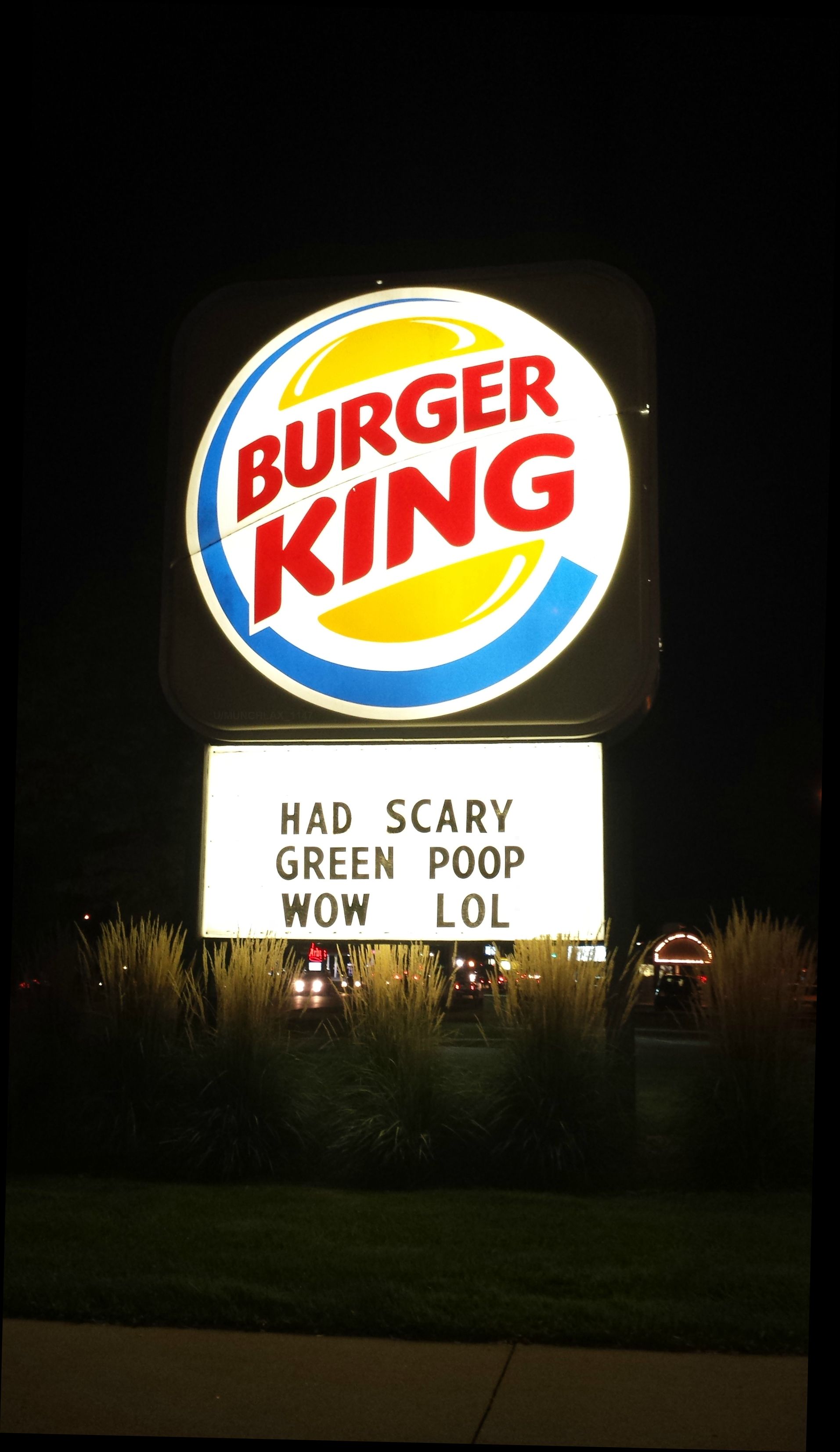 night - Burger King Had Scary Green Poop Wow Lol