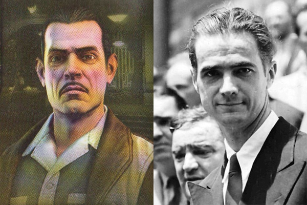 Andrew Ryan – Bioshock; Based off of Howard Hughes
While the two are similar in looks, the two were both visionary madmen who descended into insanity after years of success and fortune.