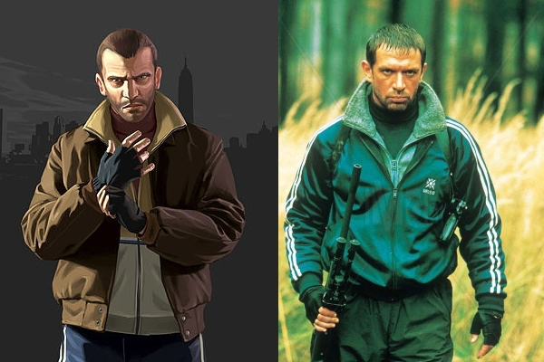 Niko Bellic – Grand Theft Auto IV; Based off of Vladimir Mashkov
Rockstar Games originally wanted Russian actor, Vladimir Mashkov, to be the voice of Niko Bellic. After he declined, they kept the similar edgy appearance but hired on a new voice actor.