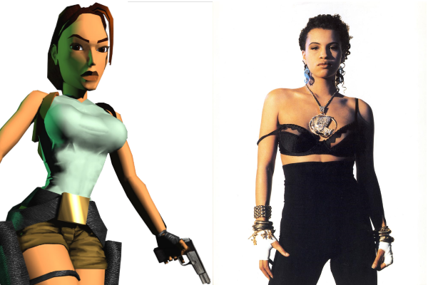 Lara Croft – Tomb Raider; Based off of Neneh Cherry
While you may have thought that Lara Croft was a spitting image of Angelina Jolie, that was not the intention. Lara was based off of Swedish rapper, Neneh Cherry, who was both intimidating and sexy, much like the character portrayed in Tomb Raider.