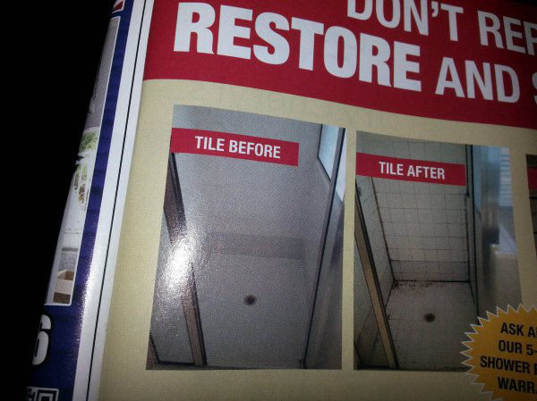 you only had one job - Restore And _DUN'T Ref Tile Before Tile After Aska Our 5 Shower Zwarr