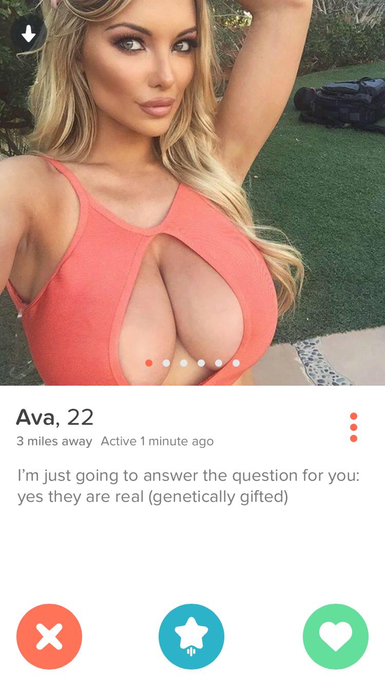 tinder - lindsey pelas - Ava, 22 3 miles away Active 1 minute ago I'm just going to answer the question for you yes they are real genetically gifted @ Oo