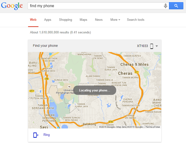 You can also Google “find my phone” to locate your Android.