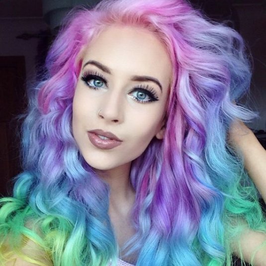 satisfying pic crazy coloured hair