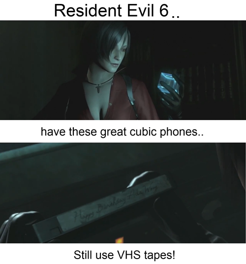 Resident Evil 6.. have these great cubic phones..