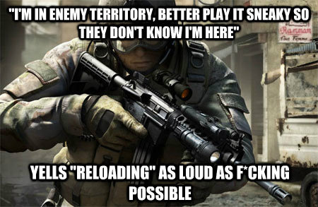 socom confrontation - "I'M In Enemy Territory, Better Play It Sneaky So They Don'T Know I'M Here" Rama Yells "Reloading" As Loud As FCking Possible