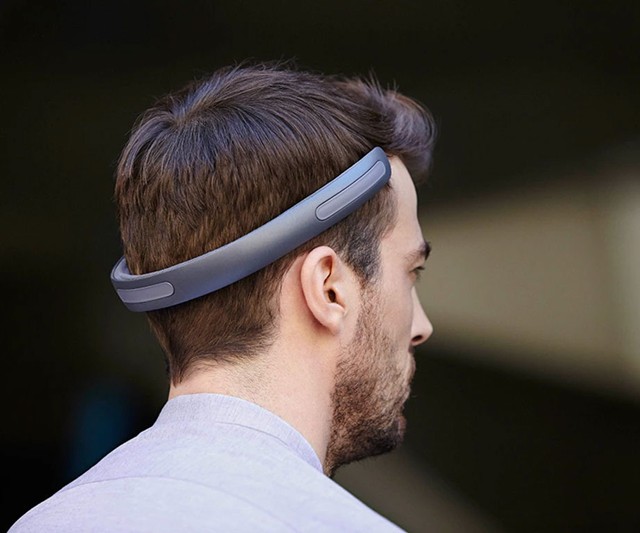Earless headphones that transmit sound into your skull.