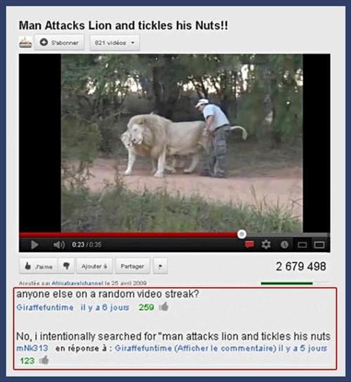 youtube man attacks lion and tickles his nuts - Man Attacks Lion and tickles his Nuts!! Saborner 821 videos 0.35 ime Ajouter Partager 2 679 498 b elchannel to 2009 Aleute A anyone else on a random video streak? Giraffefuntime il y a 3 jours 259 No, i inte