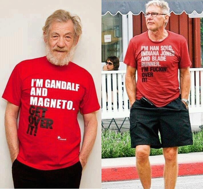 harrison ford t shirt - Pm Han Solo, Indiana Jones And Blade Runner I'M Fuckin Over It! I'M Gandalf And Magneto. Over