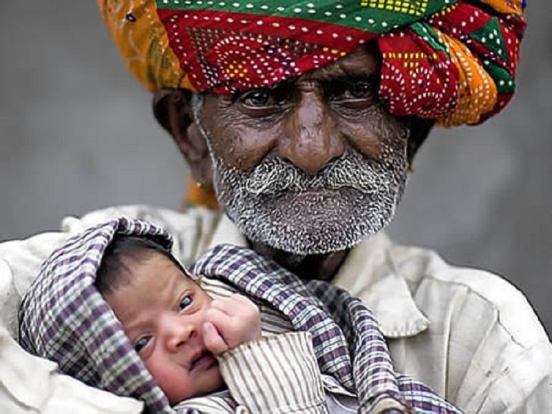 Nanu Ram Jogi, a farmer from India fathered his 21st child at the age 

of 90.