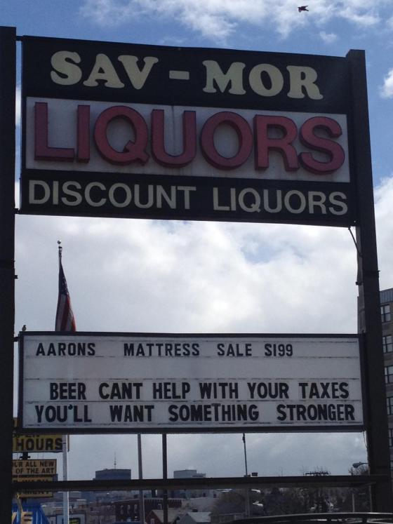 banner - Sav Mor Luors Discount Liquors Aarons Mattress Sale S199 Beer Cant Help With Your Taxes You'Ll Want Something Stronger Hours Lr All New Of The Art