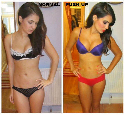 add two cups bra before and after - Normal PushUp