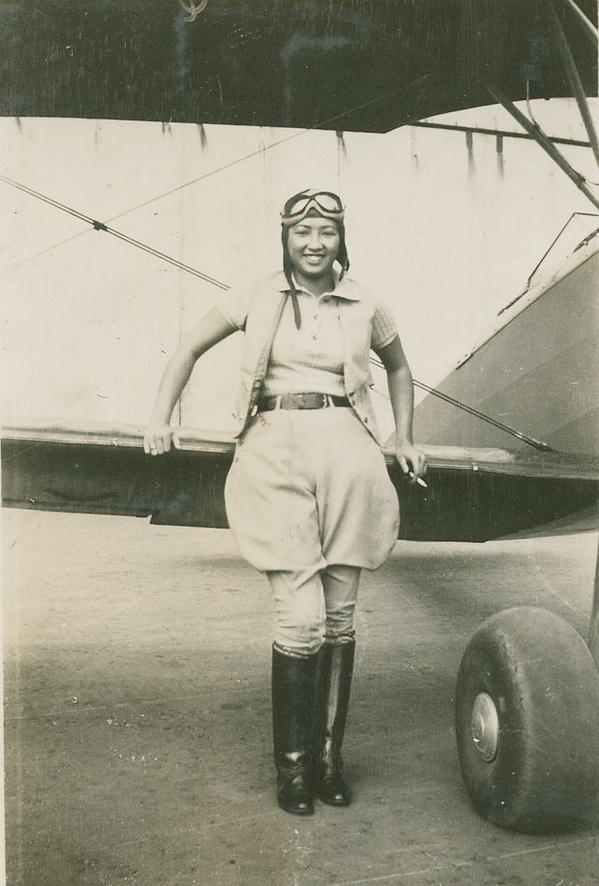 Hazel Lee, a female Chinese American pilot in World War II, 1942.