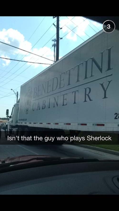 snapchat benedettini cabinetry - Cabinet R Y Isn't that the guy who plays Sherlock
