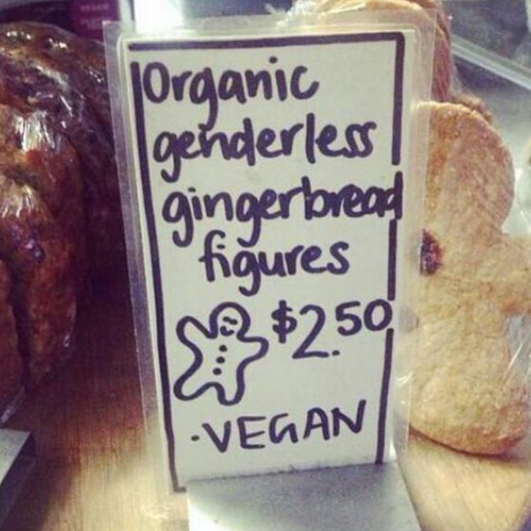 Organic genderless gingerbread 'figures $250 Vegan