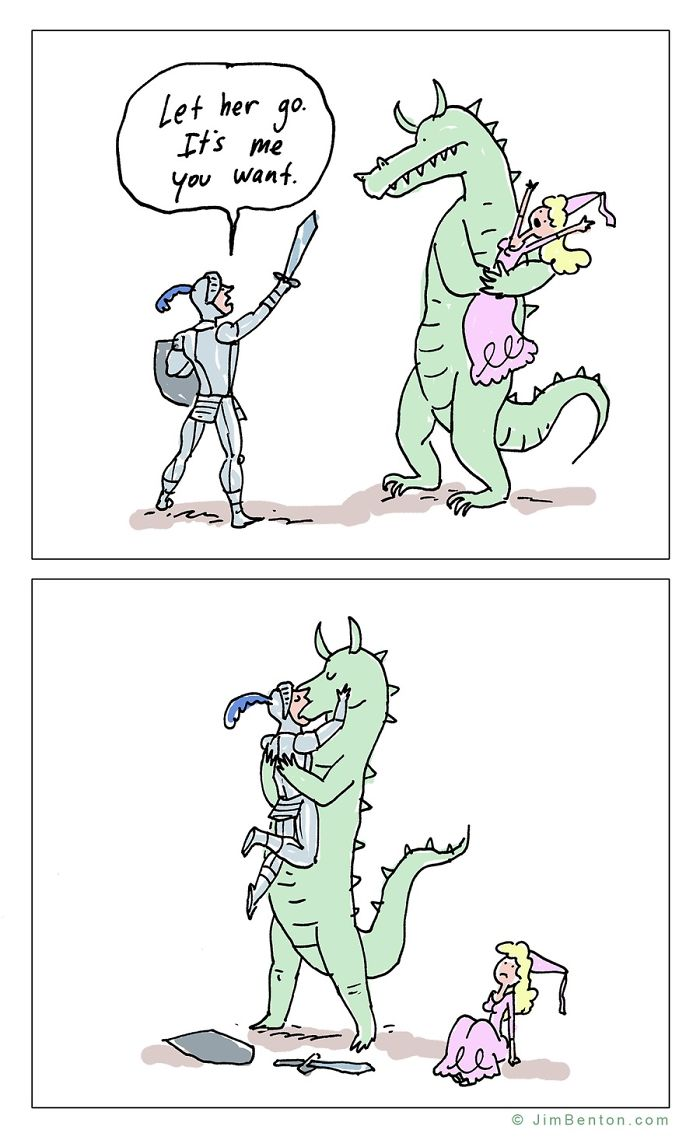 funny dragon comics - Let her go. It's me you want