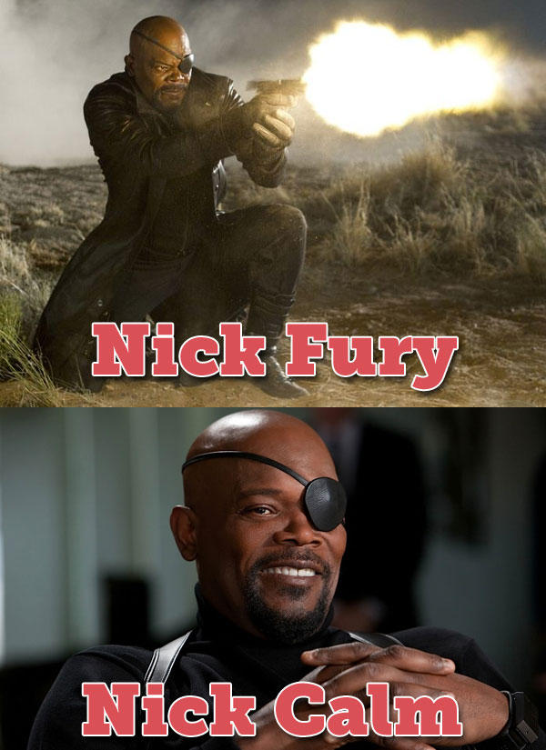 celeb pun samuel l jackson nick fury - Nick Fury Nick Calm