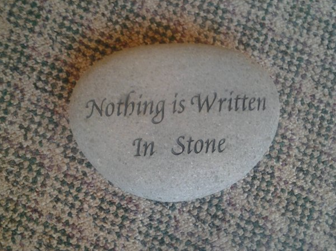 headstone - Nothing is written In Stone