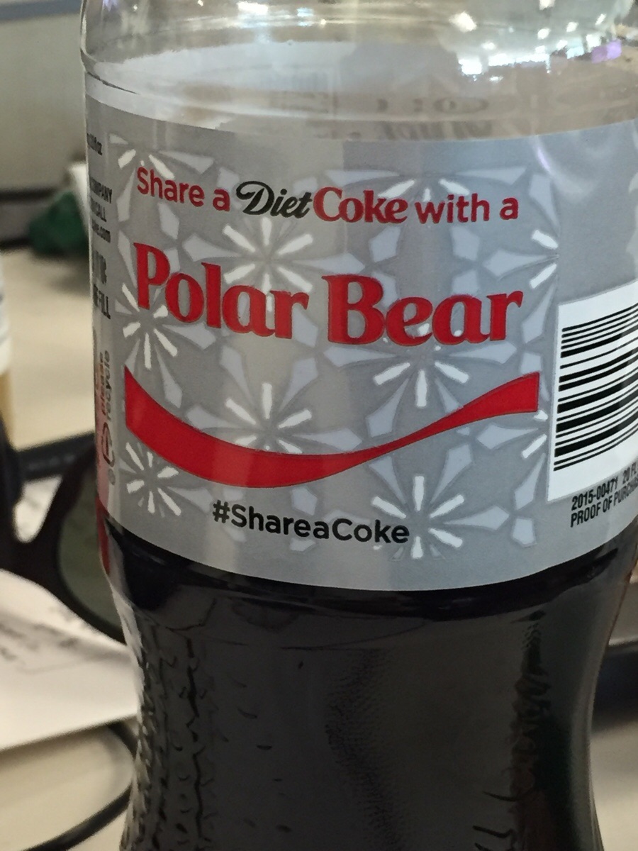diet coke - a Diet Coke with a Polar Bear Proof Ofan