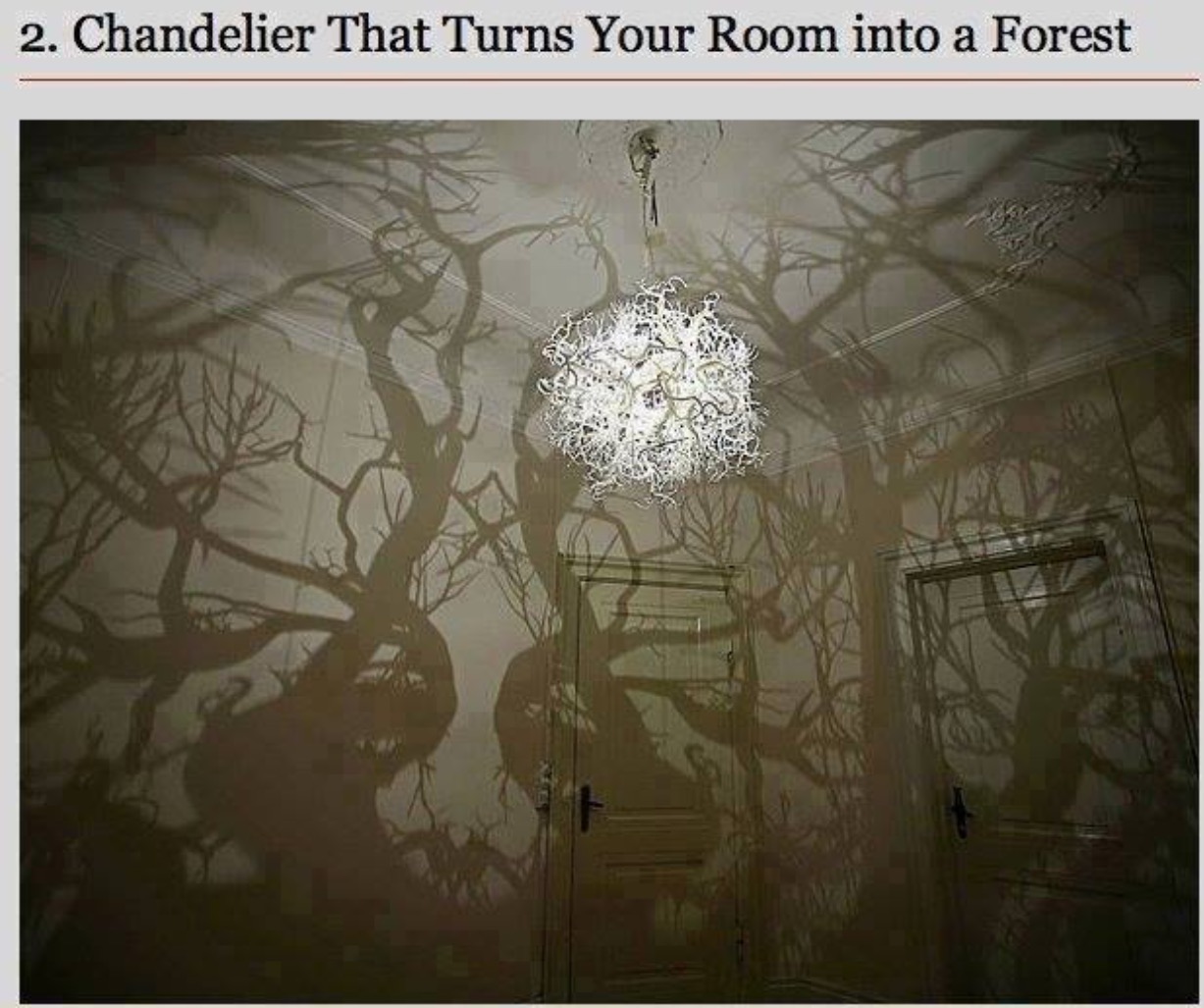 forms in nature light - 2. Chandelier That Turns Your Room into a Forest