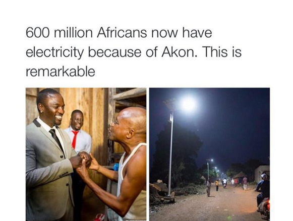 cool akon electricity meme - 600 million Africans now have electricity because of Akon. This is remarkable