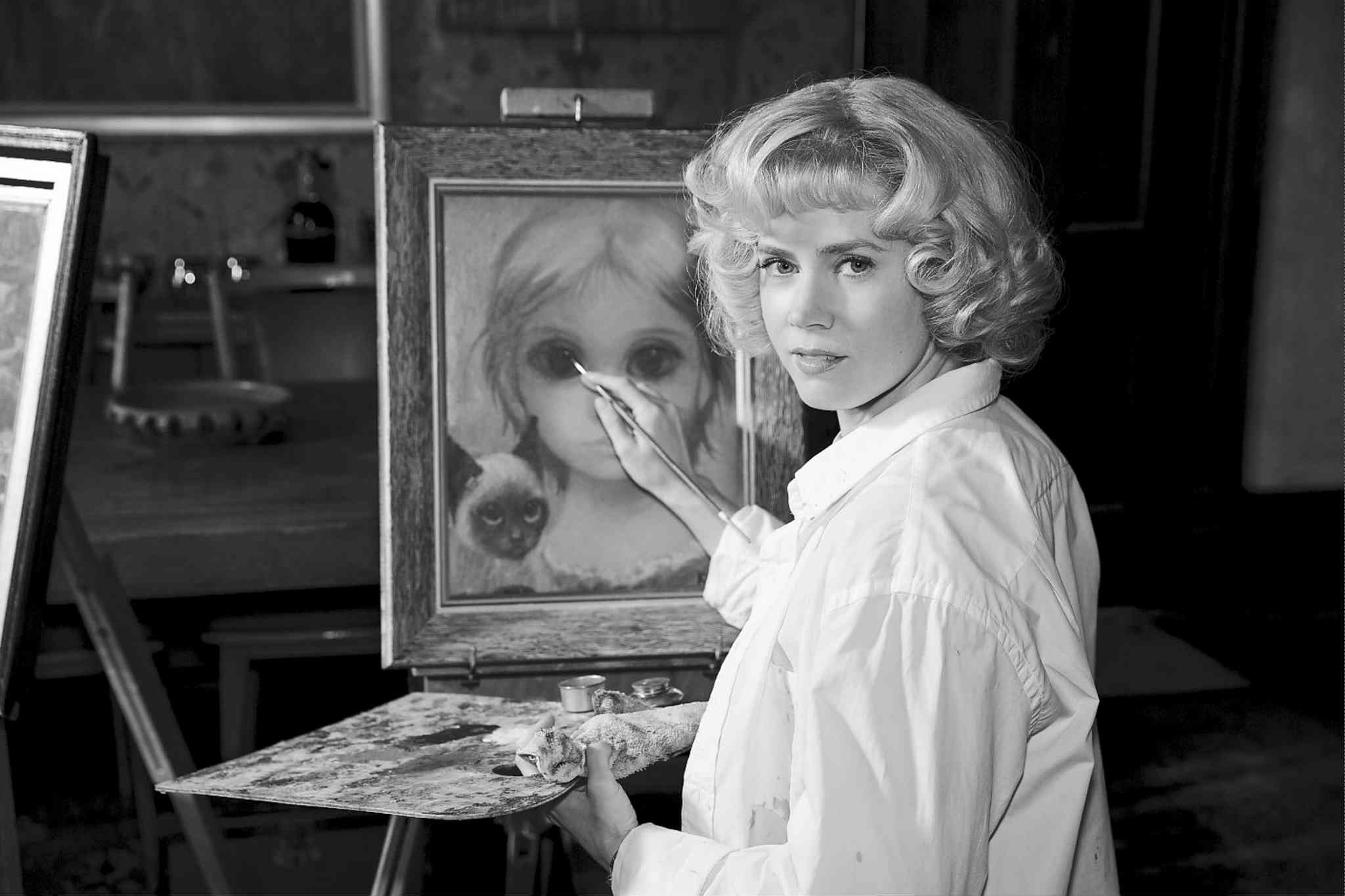 Walter Keane was sued by his wife Margaret for claiming to be the painter of the "big eye waif" children, she personally created a painting in 53 minutes in the court room to prove her accusation.