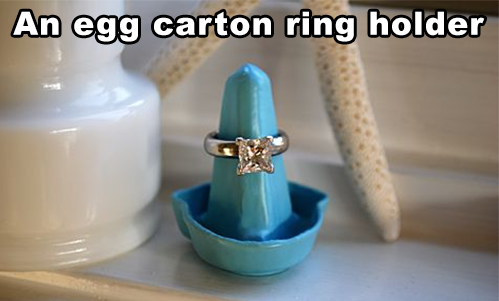 An egg carton ring holder