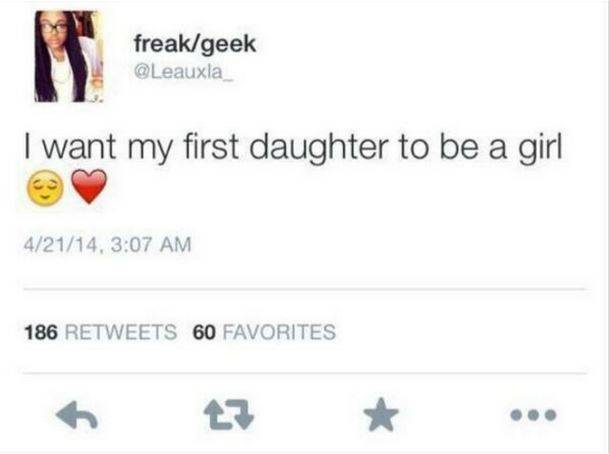 want my first daughter - freakgeek I want my first daughter to be a girl 42114, 186 60 Favorites