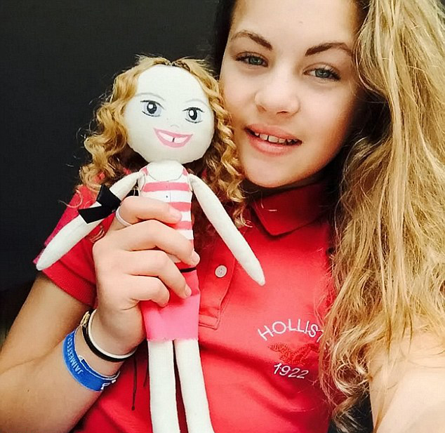 Quickly Lauren became inundated with orders from friends and family and decided to transform her new hobby into a business called Yo Dollface. Pictured: One of Lauren's clients with her doll