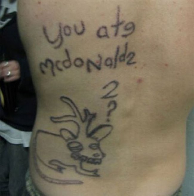 bad tattoo most ridiculous tattoos - you ato Mcdonald