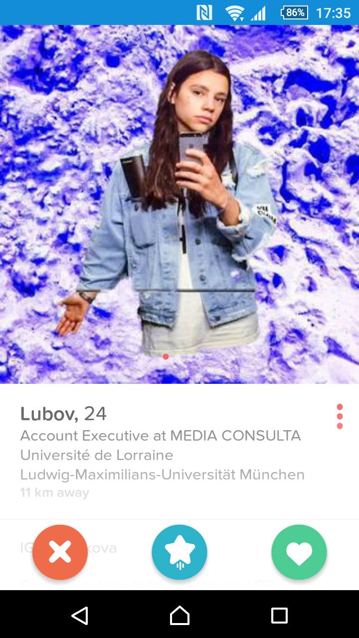 poster - N C 86% Ju Lubov, 24 Account Executive at Media Consulta Universit de Lorraine LudwigMaximiliansUniversitt Mnchen 11 km away Lova