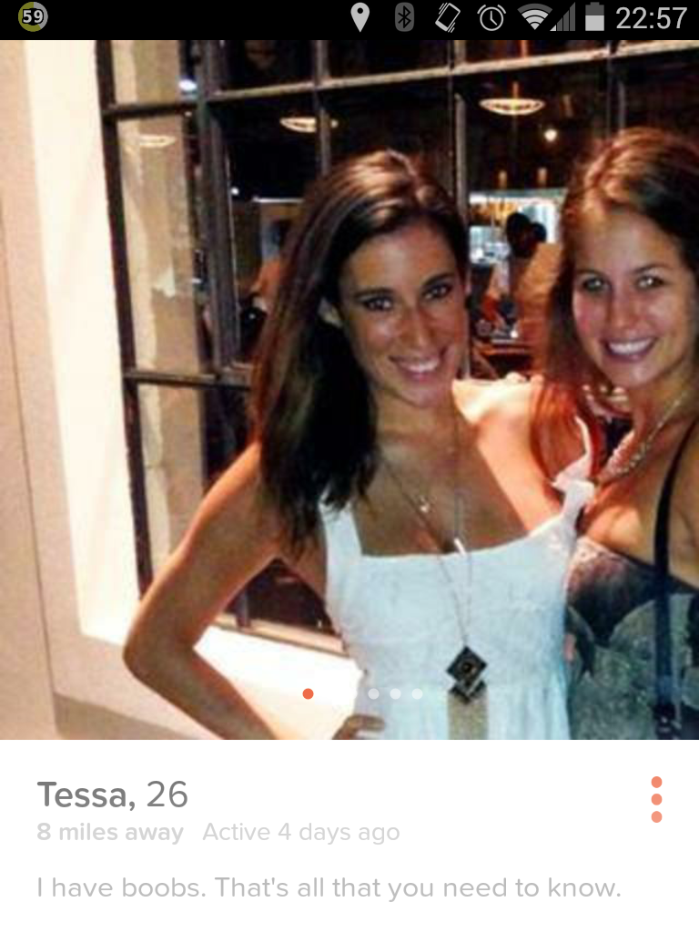 tinder profiles virginia beach - Oooo Tessa, 26 8 miles away Active 4 days ago I have boobs. That's all that you need to know