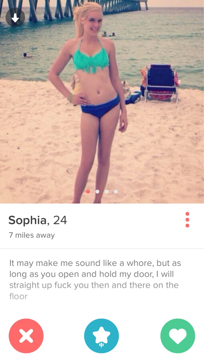 tinder mature - Sophia, 24 7 miles away It may make me sound a whore, but as long as you open and hold my door, I will straight up fuck you then and there on the floor