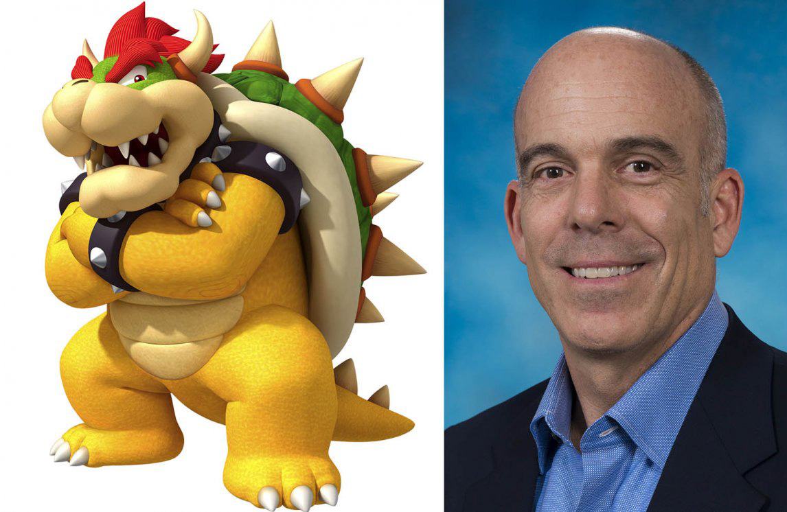 The last name of the V.P. of sales for Nintendo of America is Bowser.