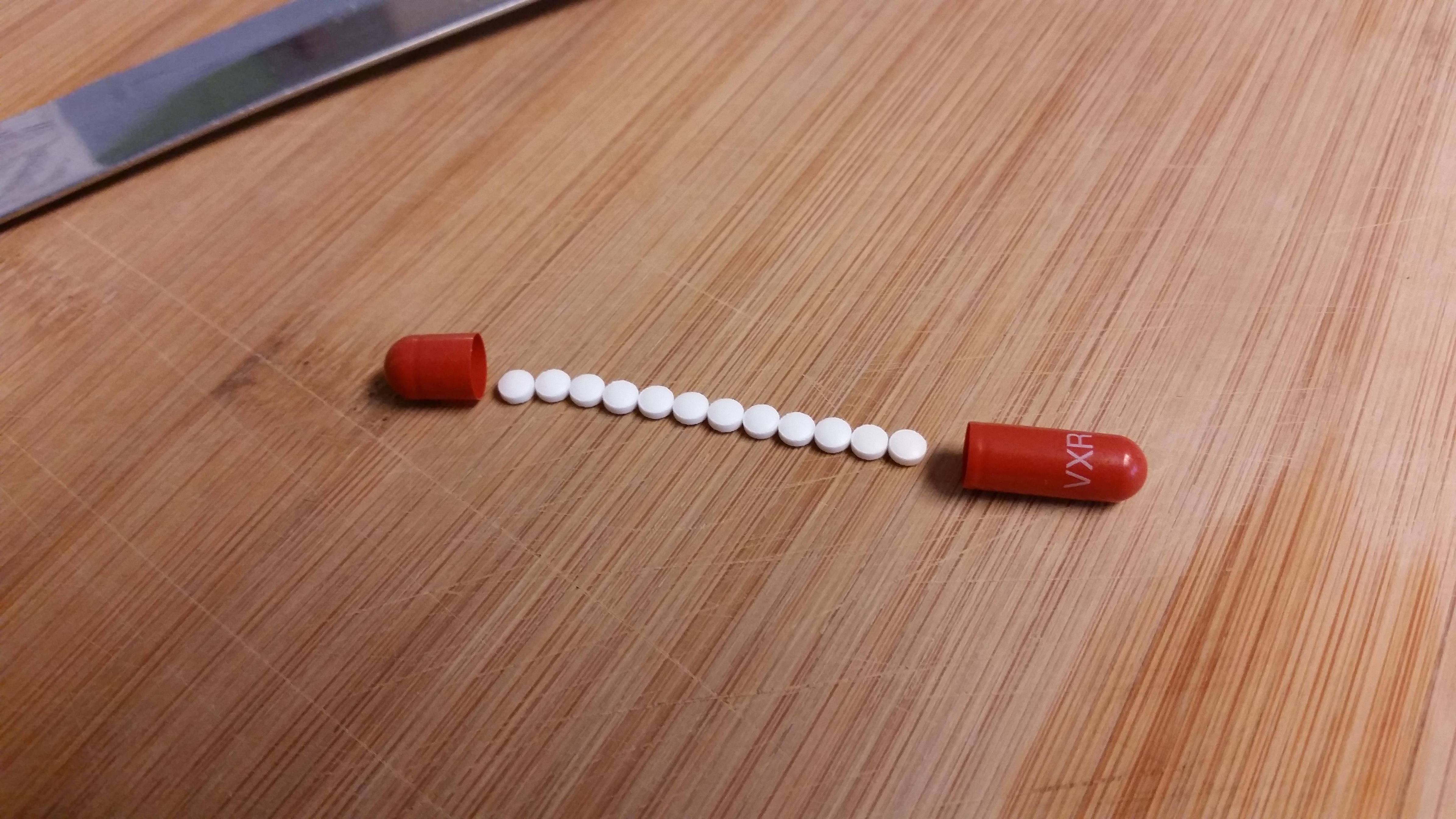 There are twelve little pills inside this pill.