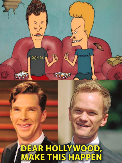 neil patrick harris benedict cumberbatch beavis and butthead - Acudc Dear Hollywood Make This Happen