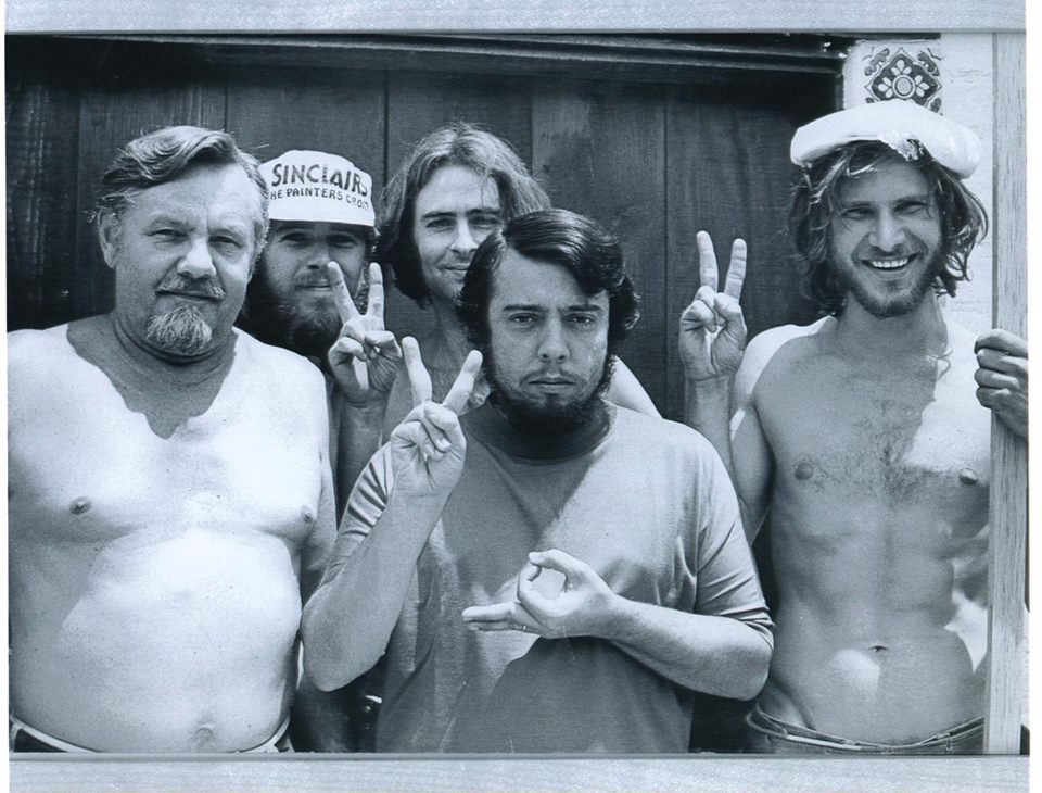 Harrison Ford when he was a carpenter building Sergio Mendes' 

recording studio (1970).