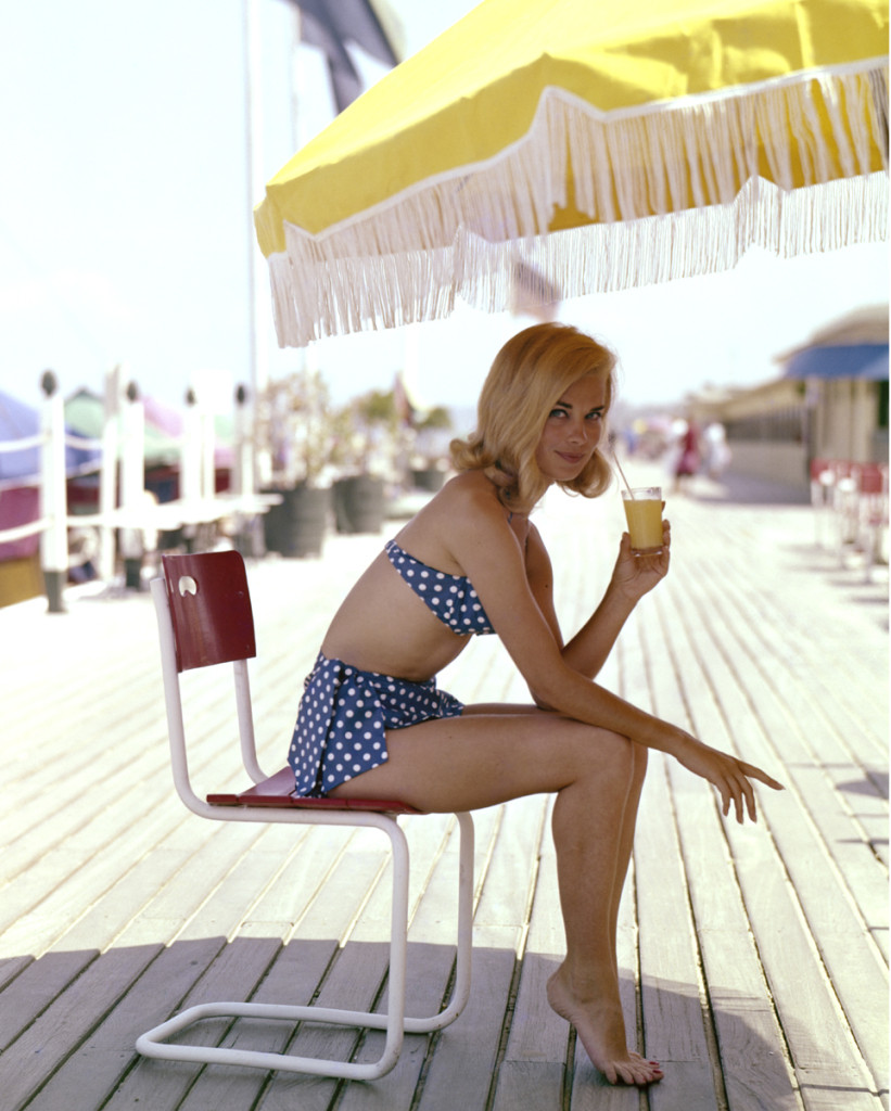bikini girl on the boardwalk france 1959