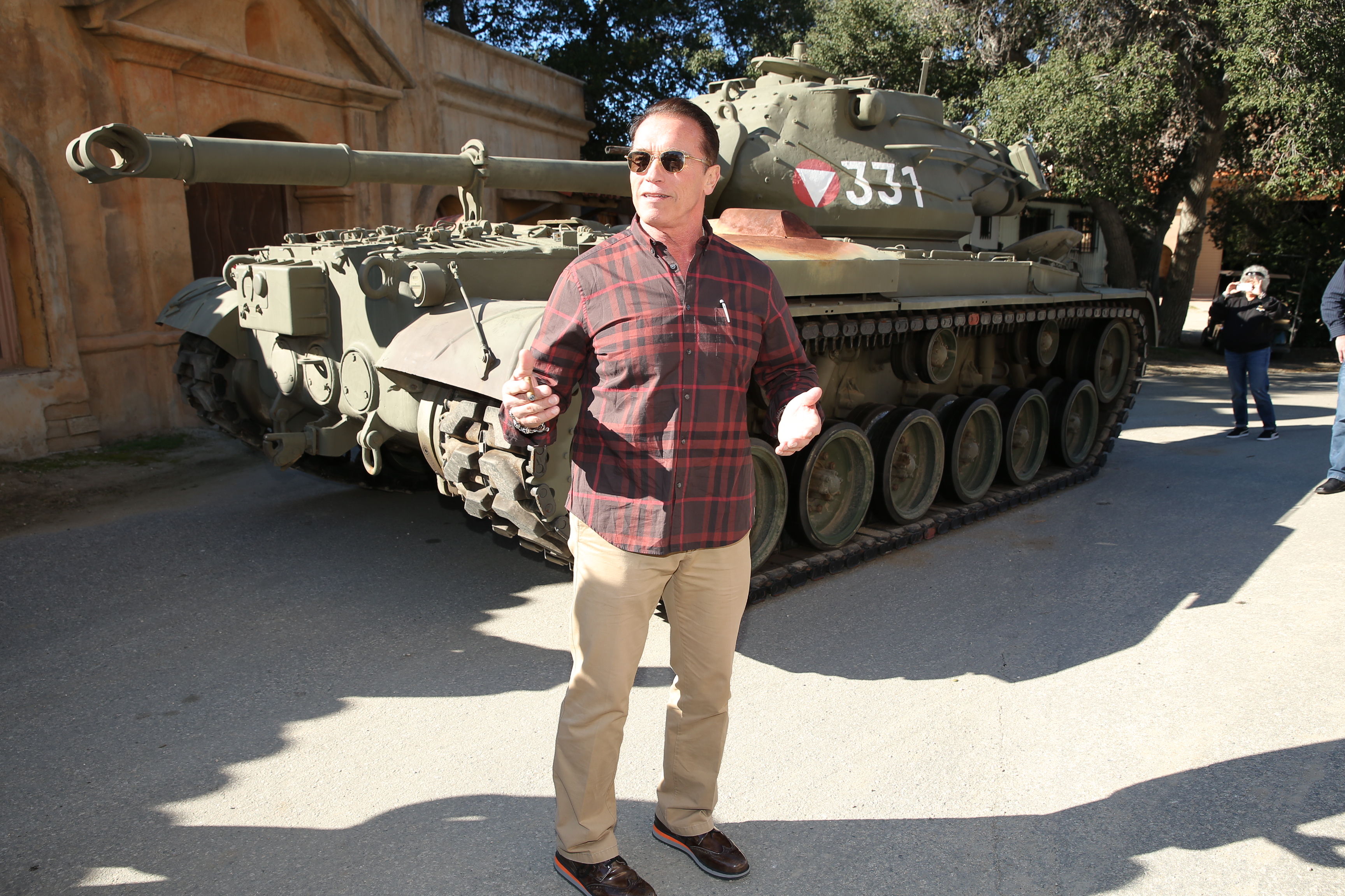 Arnold Schwarzenegger bought the tank he drove during military 

service.