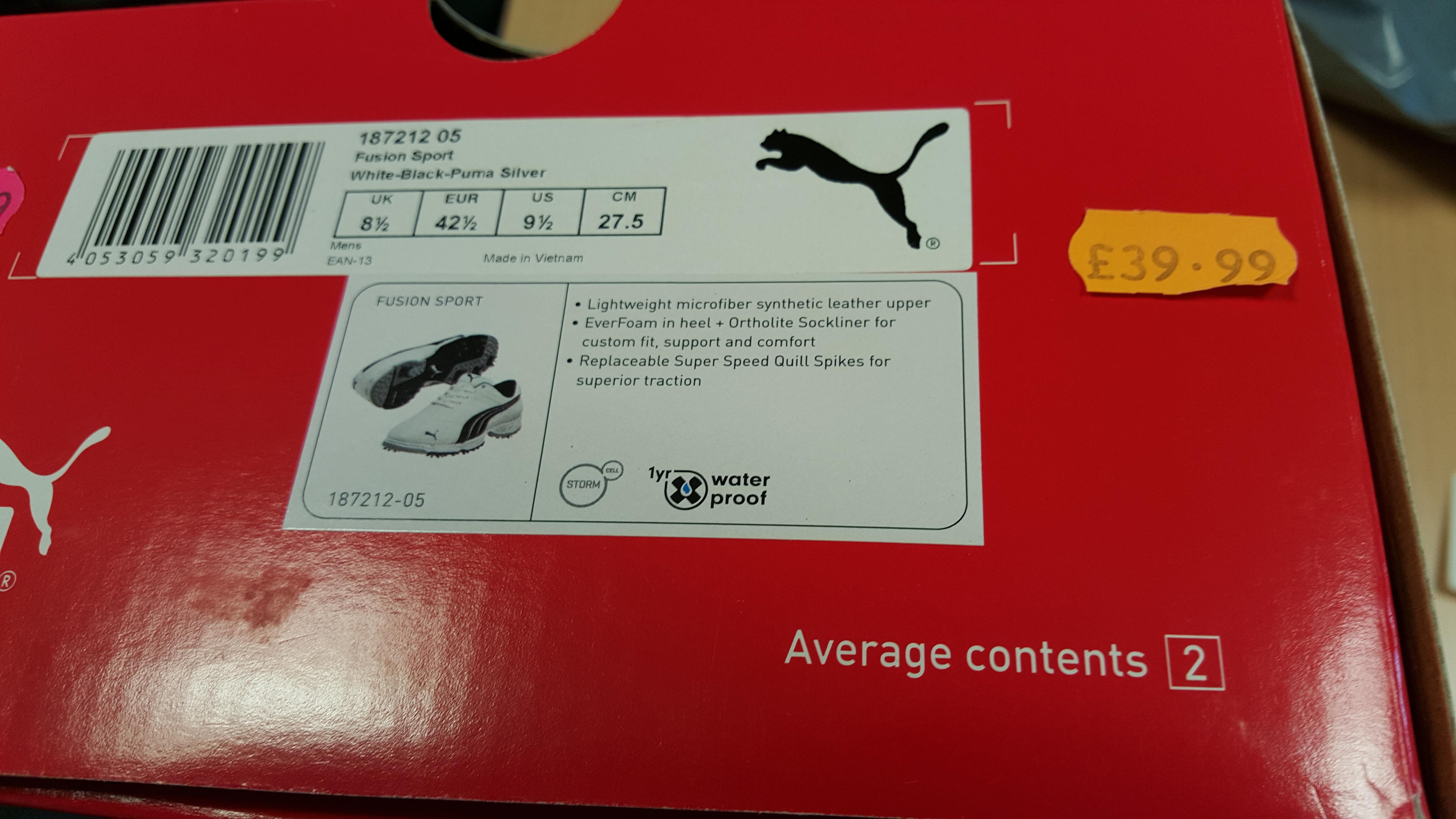 This shoe boxes states the average contents is 2.
