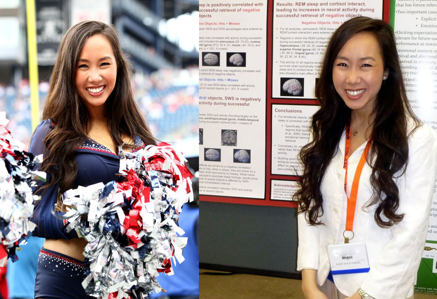 There's a group called Science Cheerleaders, made up of NBA and NFL 

cheerleaders who also work or study in STEM fields, that encourage girls to 

get into science studies.
