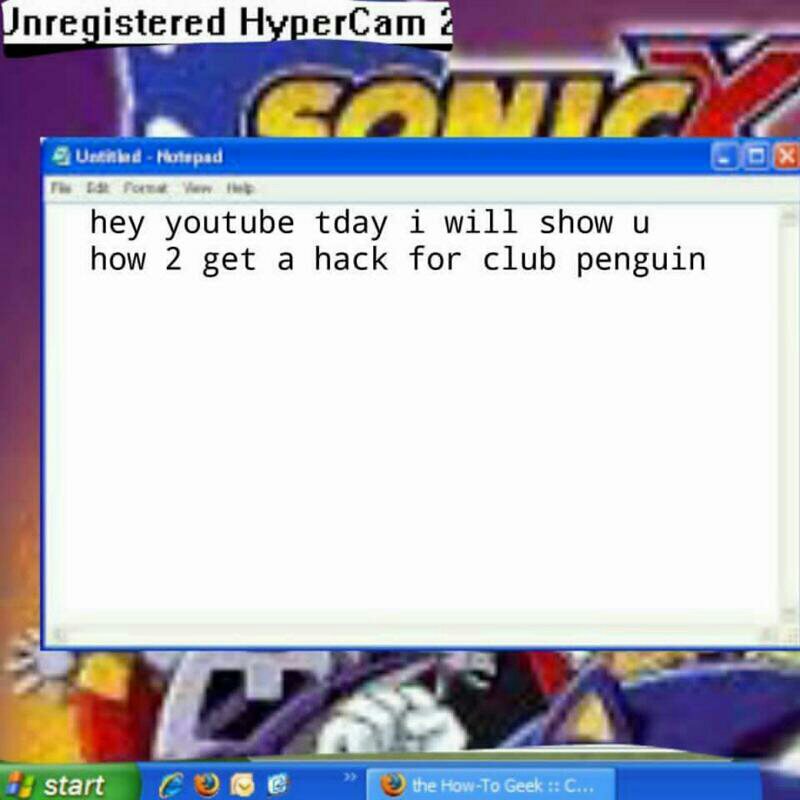 Funny meme about how to hack club penguin.