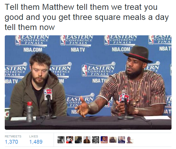 Dank meme about Matthew saying he was treated well till now.
