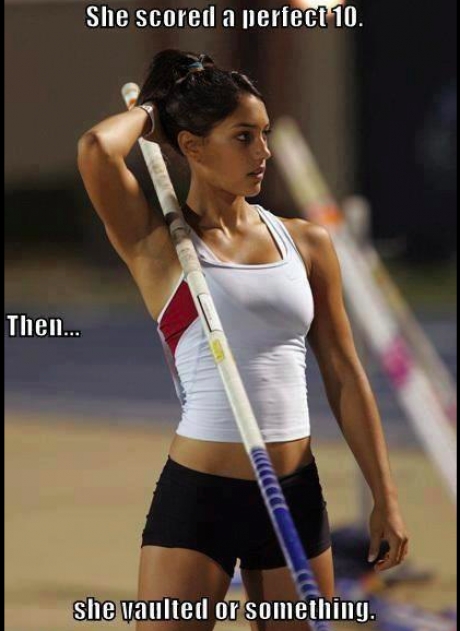 random pic perfect 10 - She scored a perfect 10. Then... Wooc she vaulted or something.