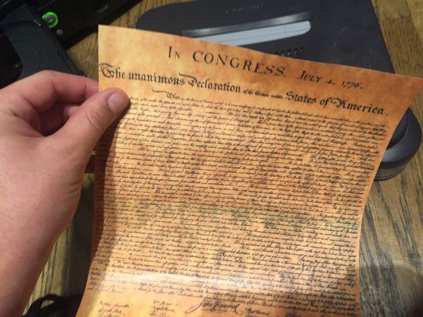The Declaration Of Independence!